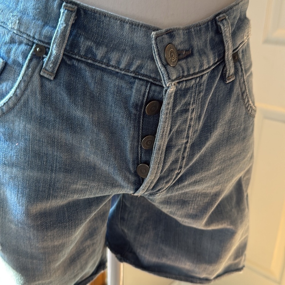 Citizens Of Humanity Blue Distressed Jean Shorts